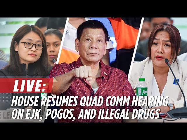 ⁣LIVE: 8th House quad-committee hearing on EJK, POGOs, and illegal drugs | October 11, 2024