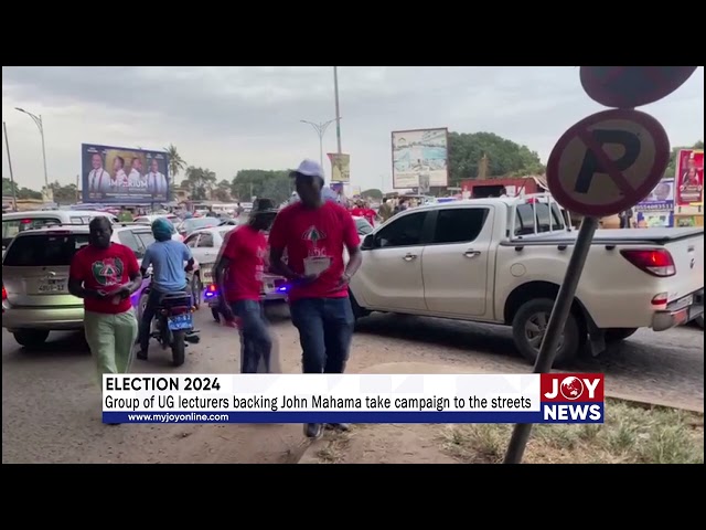 ⁣Group of University of Ghana lecturers backing John Mahama take campaign to the streets.