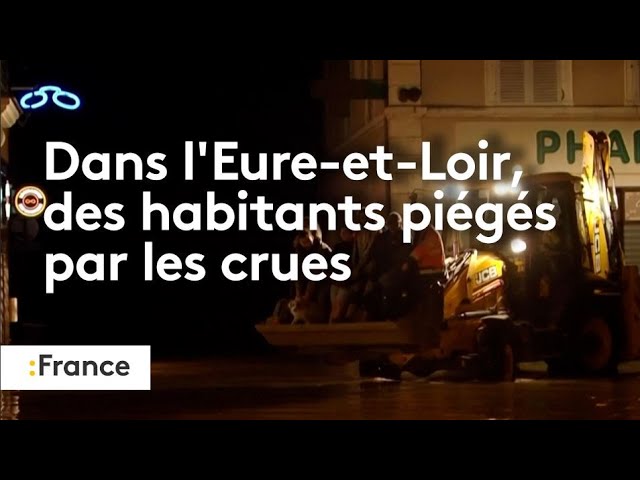 ⁣Dans l'Eure-et-Loir, des habitants piégés par les crues