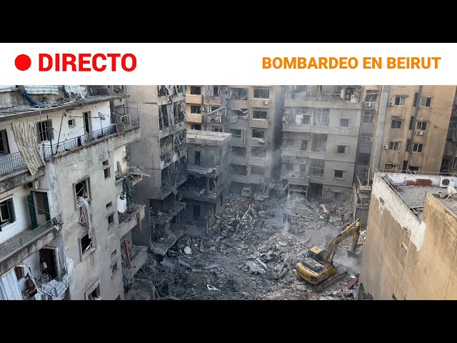 ⁣LÍBANO  EN DIRECTO: DESESCOMBRO tras ATAQUE de ISRAEL contra una ZONA RESIDENCIAL EN BEIRUT | RTVE