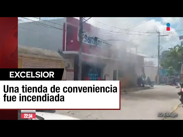 Jornada violenta en Tabasco: incendian tiendas, vehículos y atacan a la policía