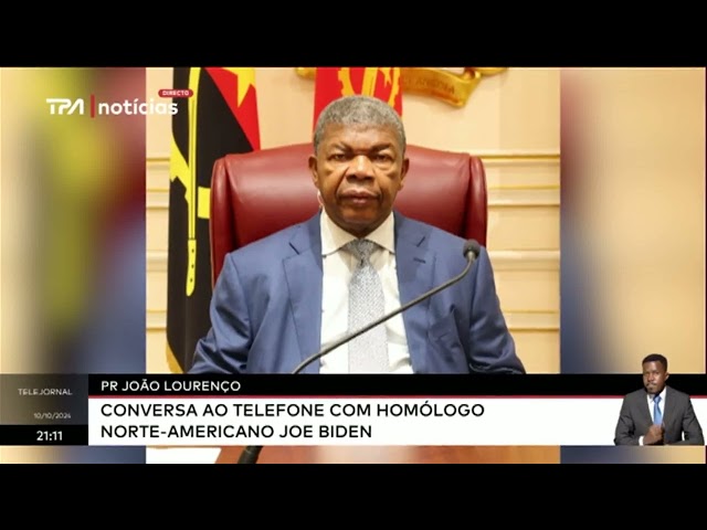 ⁣PR João Lourenço conversa ao telefone com homólogo norte-americano Joe Biden