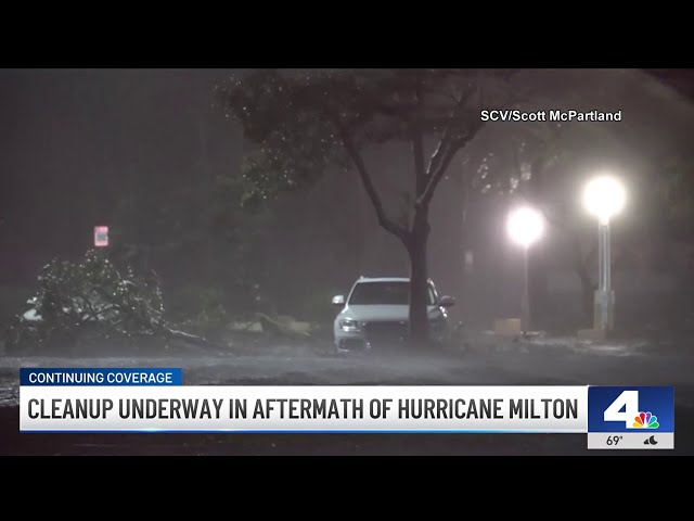 ⁣Cleanup underway in aftermath of Hurricane Milton