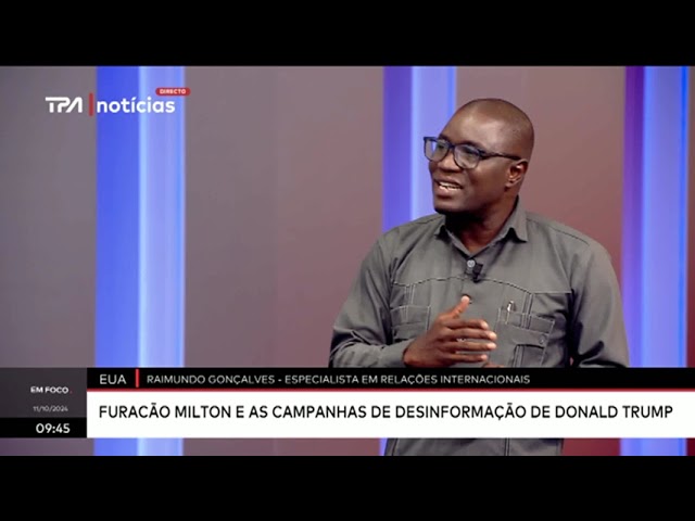 ⁣EUA - Furacão Milton e as campanhas de desinformação de Donald Trump "Em Foco"