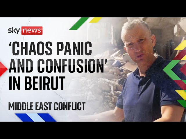 ⁣Scenes of 'chaos and confusion' in Beirut