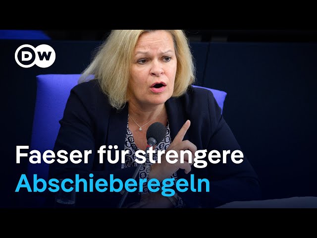 ⁣Bundesinnenministerin Faeser fordert strengere Abschieberegeln | DW Nachrichten