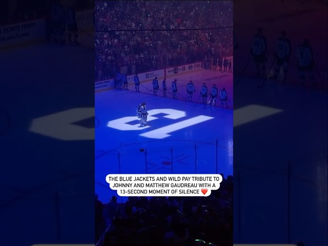 ⁣Blue Jackets And Wild Pay Tribute To Matthew And Johnny Gaudreau ❤️