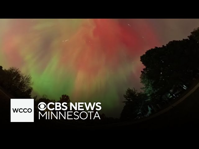 ⁣Timelapse video shows dazzling northern lights in southern Minnesota