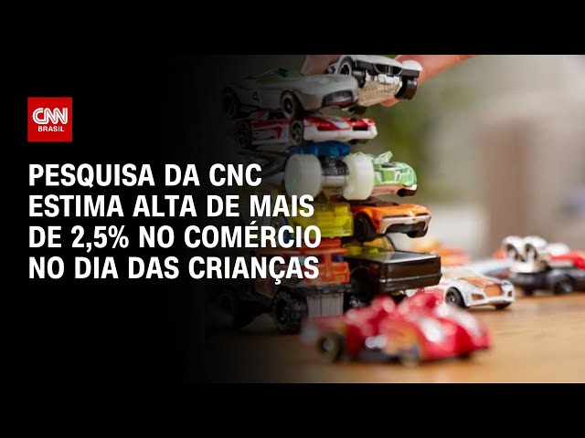 ⁣Pesquisa da CNC estima alta de mais de 2,5% no comércio no Dia das Crianças | LIVE CNN