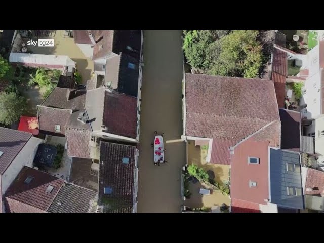 ⁣Francia, uragano Kirk provoca allagamenti a est di Parigi