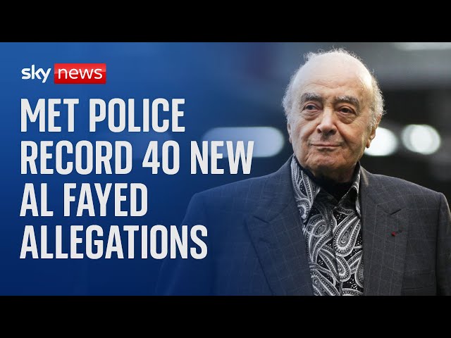 ⁣Met Police investigate 40 new allegations in relation to Harrods owner Mohamed al Fayed