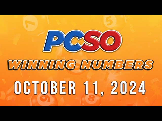 ⁣P254M Jackpot Ultra Lotto 6/58, 2D, 3D, 4D, and Mega 6/45 | October 11, 2024