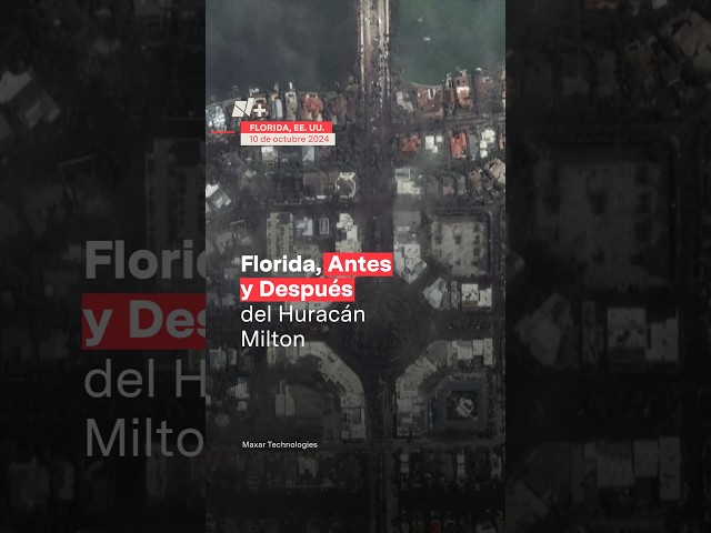 Florida, antes y después del huracán Milton #nmas #huracan #milton #florida #shorts