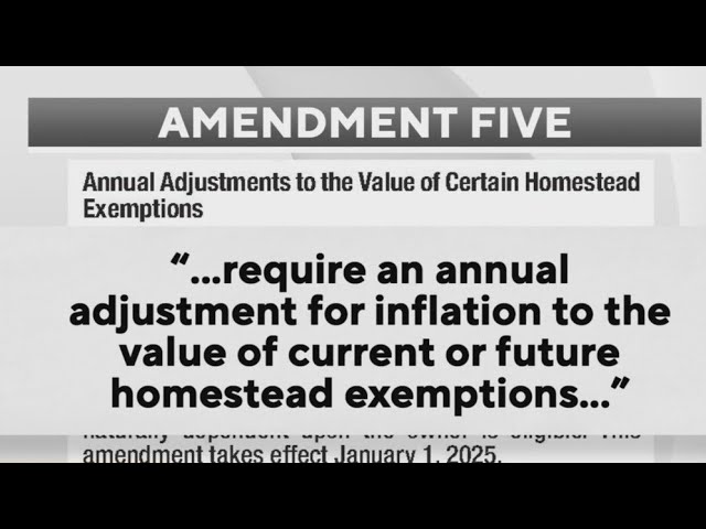 ⁣Florida voters to decide Amendment 5, homestead exemption adjustments