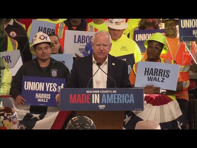 ⁣Minnesota Gov. Tim Walz speaks in Macomb County