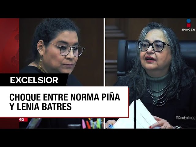 ⁣Acalorada discusión entre las ministras Norma Piña y Lenia Batres por reforma judicial