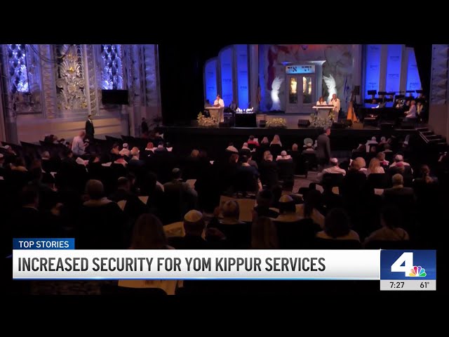 ⁣Increased security for Yom Kippur services