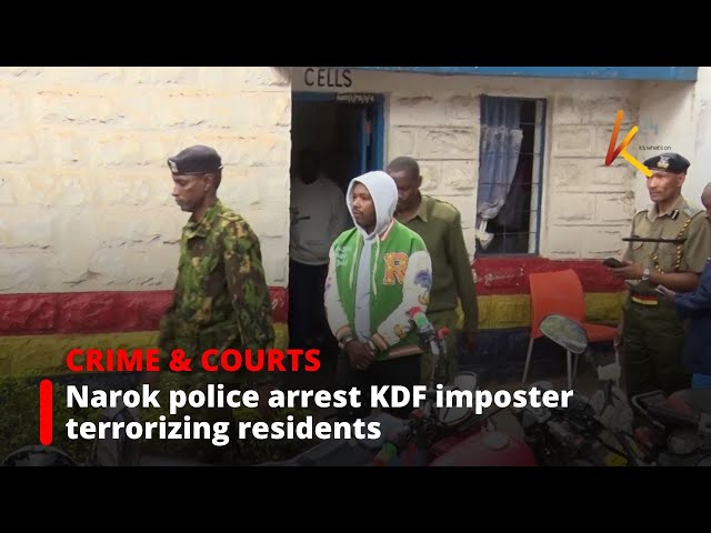 ⁣Narok police arrest imposter posing as KDF officer amid rising crime concerns