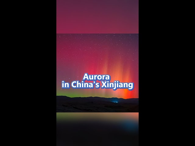 ⁣Splendid aurora illuminates Xinjiang's Altay