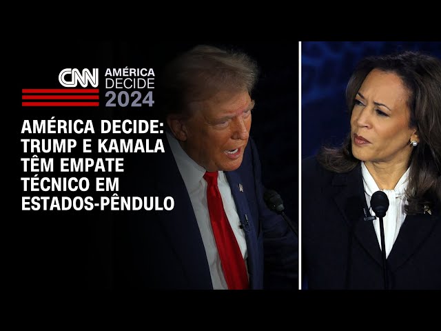 ⁣América Decide: Trump e Kamala têm empate técnico em estados-pêndulo | BASTIDORES CNN