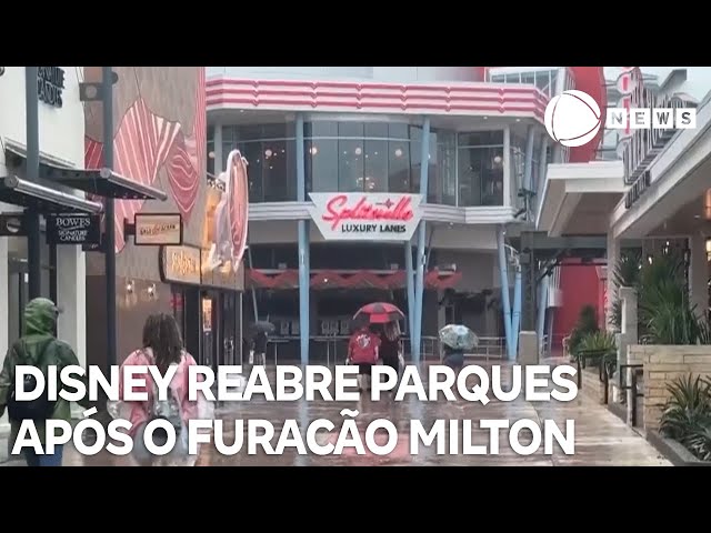 ⁣Disney reabre parques em Orlando após furacão Milton