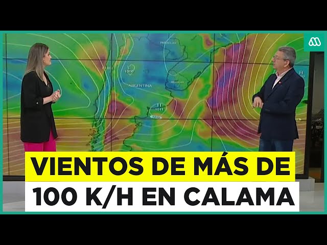 ⁣Tormentas de arena en Calama: Vientos de 100 k/h en la zona