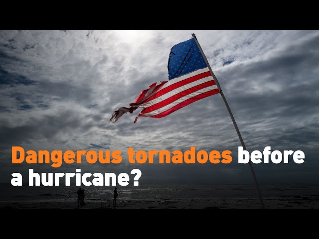 ⁣Dangerous tornadoes before a hurricane?