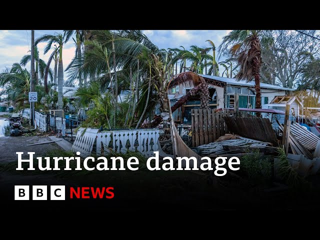 ⁣Hurricane Milton leaves destruction across Florida | BBC News