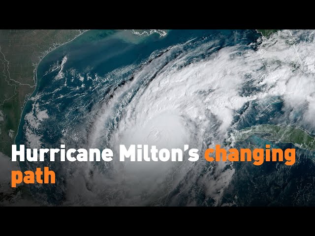 ⁣Hurricane Milton's changing path