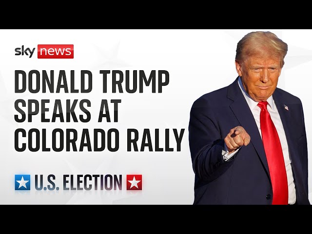 ⁣Donald Trump holds a rally in Colorado