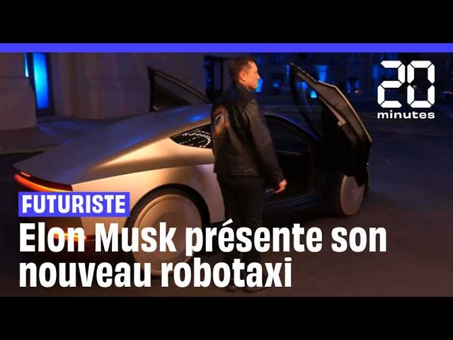 ⁣Tesla : Elon Musk présente son nouveau robotaxi sans conducteur