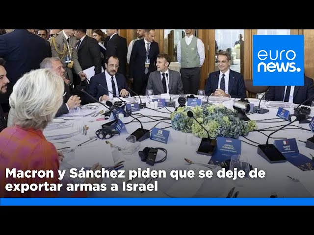 ⁣Macron y Sánchez piden desde Pafos que se deje de exportar armas a Israel