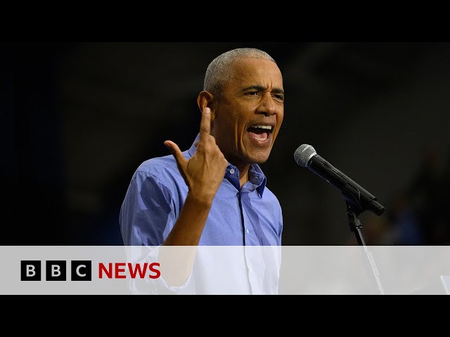 ⁣Barack Obama urges black men to mobilise behind Kamala Harris | BBC News