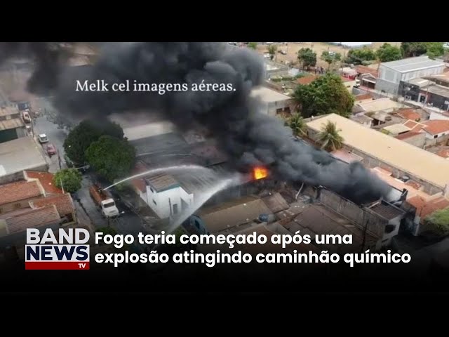 ⁣Indústria química pega fogo e libera fumaça tóxica | BandNewsTV