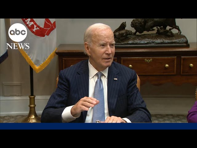 ⁣Biden calls storm misinformation 'disgusting'