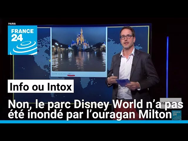 ⁣Non, le parc Disney World n’a pas été inondé par l’ouragan Milton • FRANCE 24