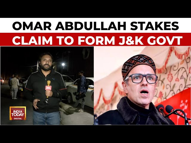 ⁣Report: Omar Abdullah Meets J&K Lt Governor Sinha, Stakes Claim To Form Government