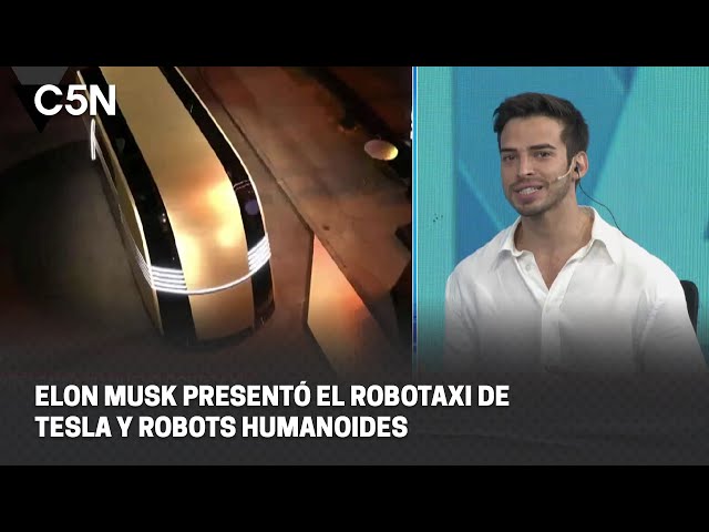 ⁣ELON MUSK PRESENTÓ EL ROBOTAXI DE TESLA Y ROBOTS HUMANOIDES