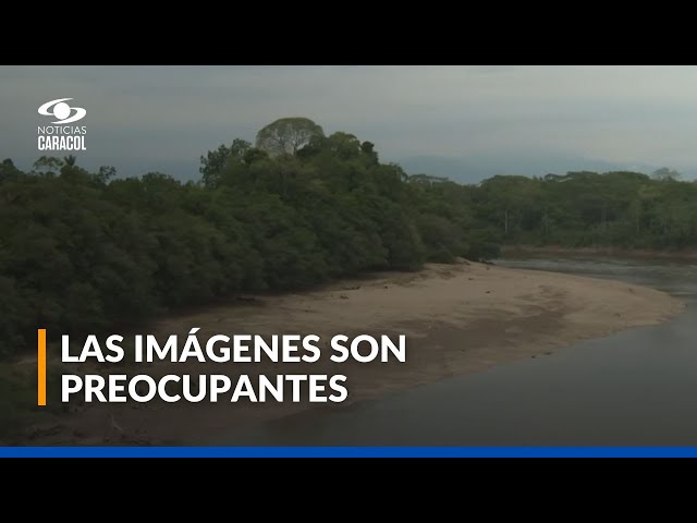 ⁣Nivel del río Putumayo ha bajado más del 30% por efectos de la sequía