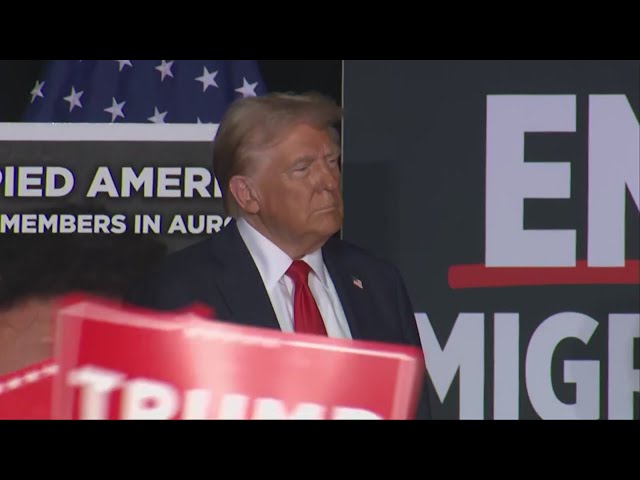 ⁣Former President Trump campaigns at resort in Aurora