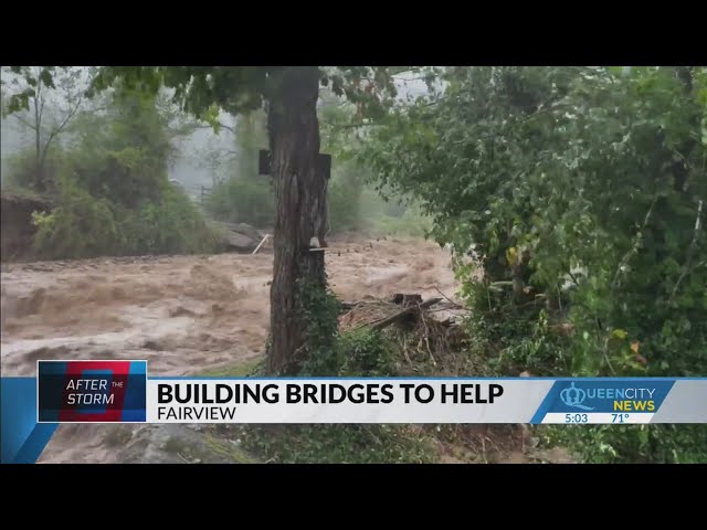 ⁣Volunteer group helps build bridges to cut off community in Buncombe County