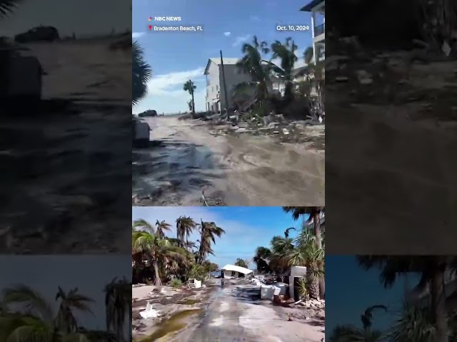 ⁣Bradenton Beach bears the impacts of Helene and Milton