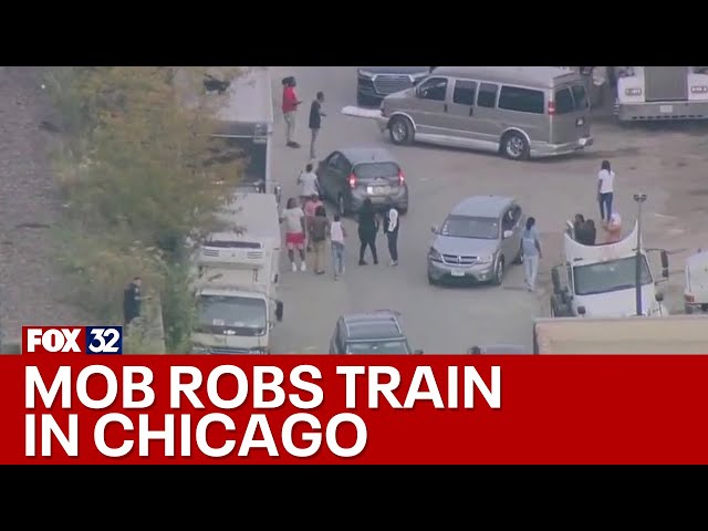 ⁣Chicago police respond to reports of train burglaries