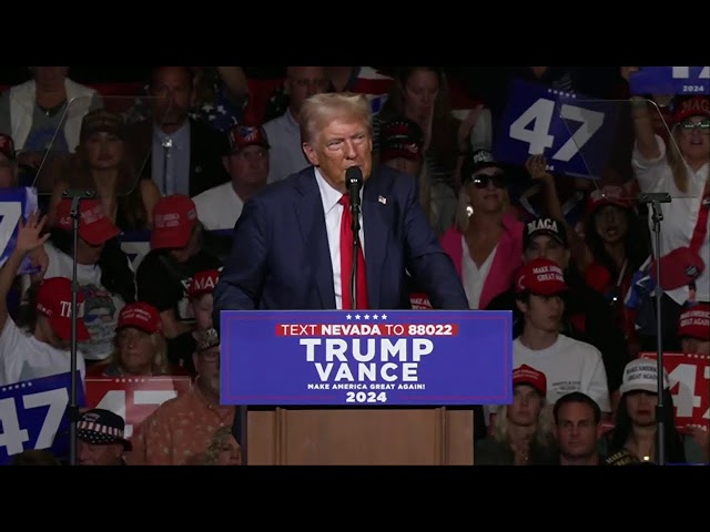 ⁣LIVE: Trump campaigns in battleground Nevada weeks out from Election Day