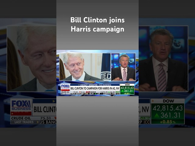 ⁣Bill Clinton will make appearances for Harris in Georgia, Arizona, Nevada #shorts