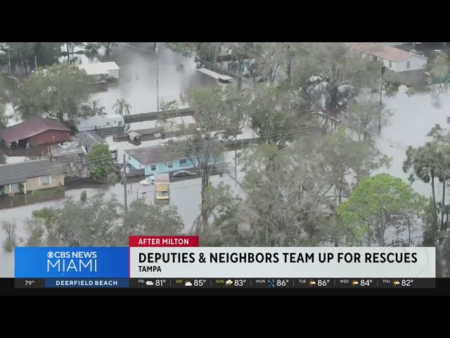 ⁣Tampa deputies and neighbors team up for Hurricane Milton rescues