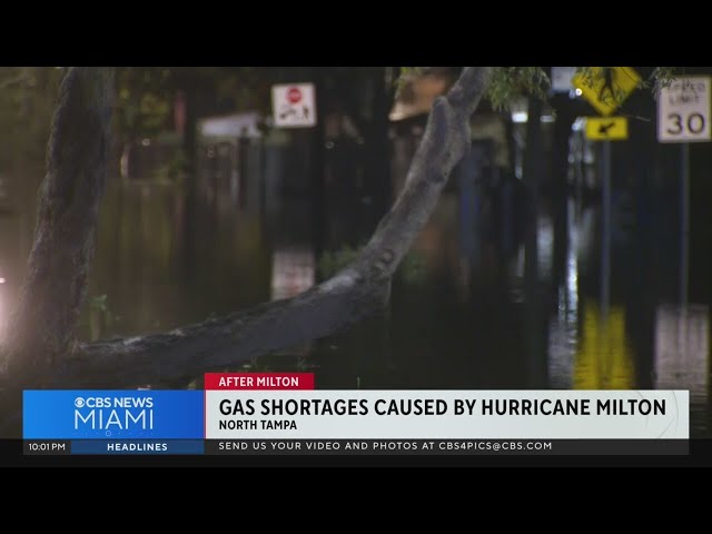 ⁣Gas shortages caused by Hurricane Milton impacting Florida areas hit by storm