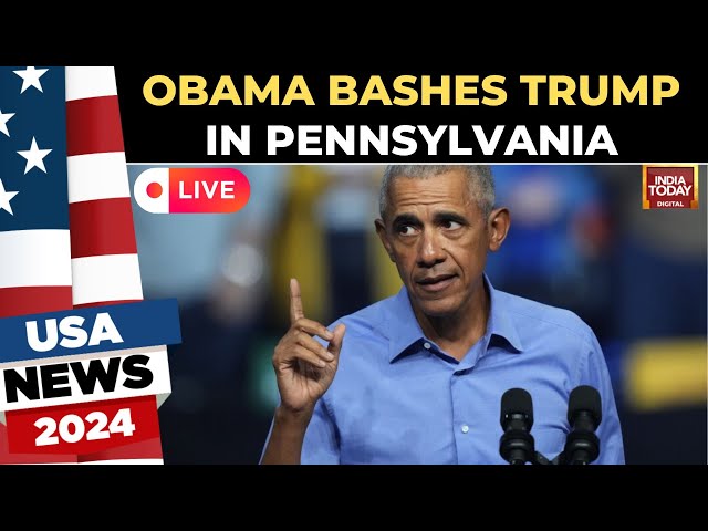 ⁣Barack Obama LIVE: Former US President Delivers Campaign Speech for Harris-Walz in PA | US Elections