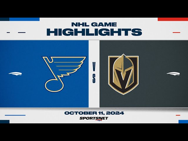 ⁣NHL Highlights | Blues vs. Golden Knights - October 11, 2024