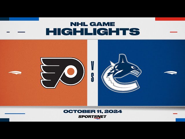 ⁣NHL Highlights | Flyers vs. Canucks - October 11, 2024